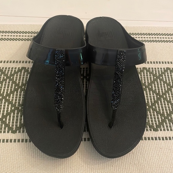 Fitflop wedge glitter t-strap - Picture 2 of 8